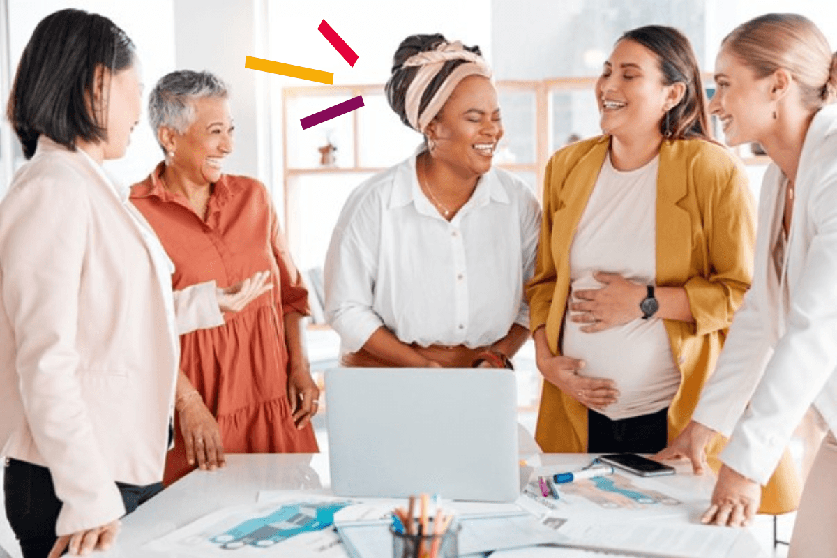 Women at table celebrating baby shower